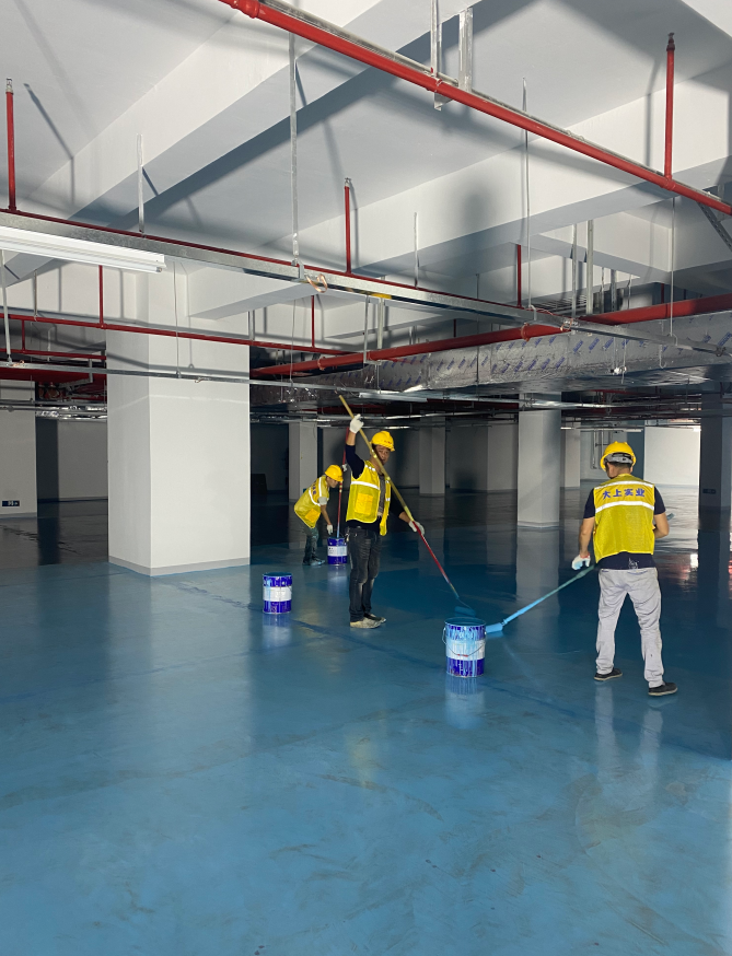 薯田蒲學校地下停車場地坪漆工程專業分包
